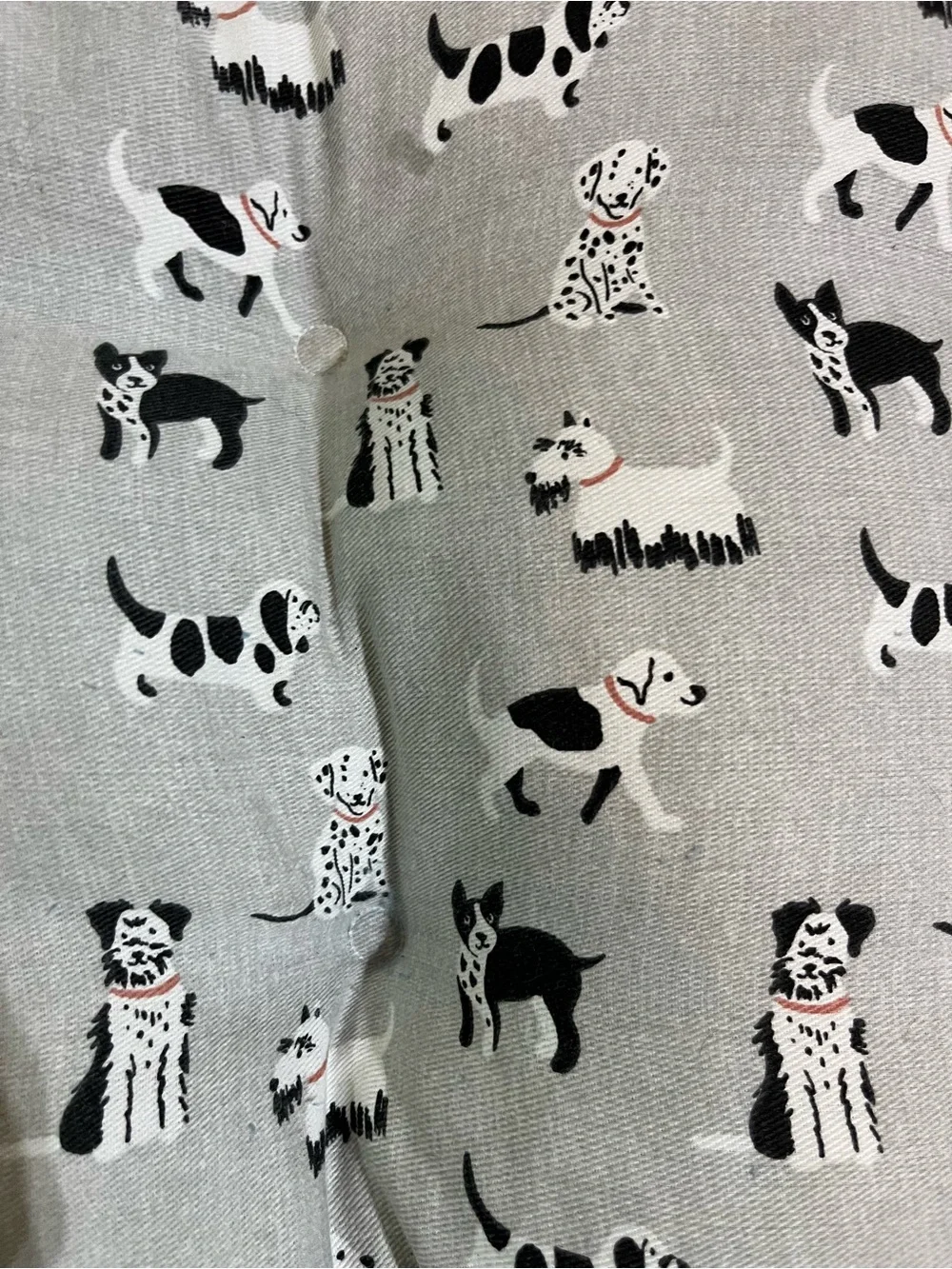 Bunglo & Bones Dog Bed Pillow Gray Dog Print Pet Cushion